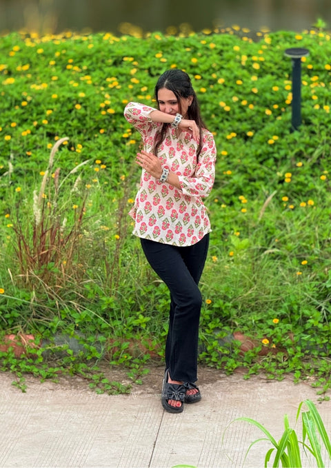 Spring Bloom Cotton Top