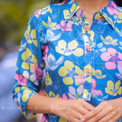 Blue Muslin Kurti