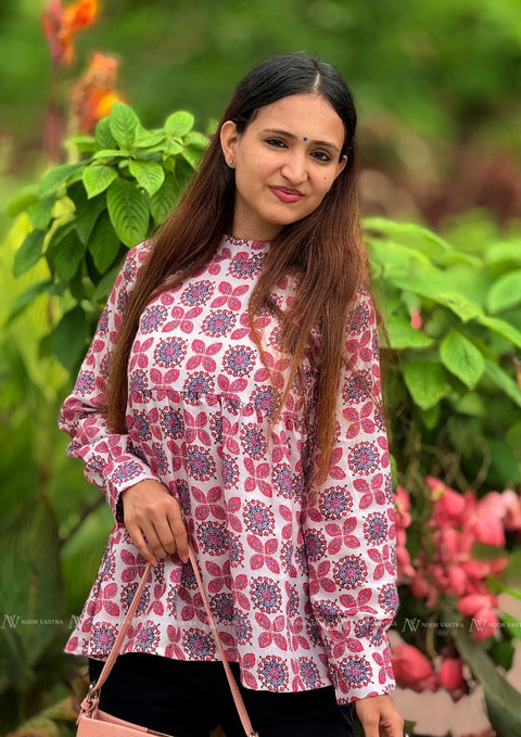 Rosette Tile Cotton Top