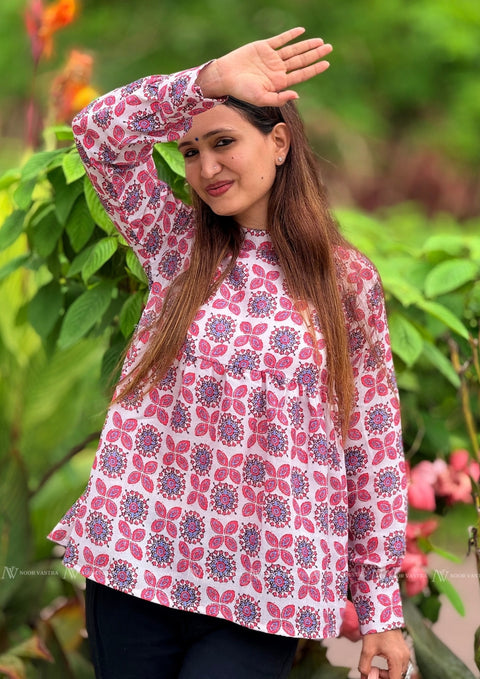 Rosette Tile Cotton Top