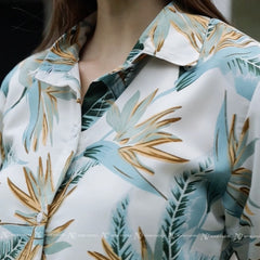 Green Leaf Shorts Set
