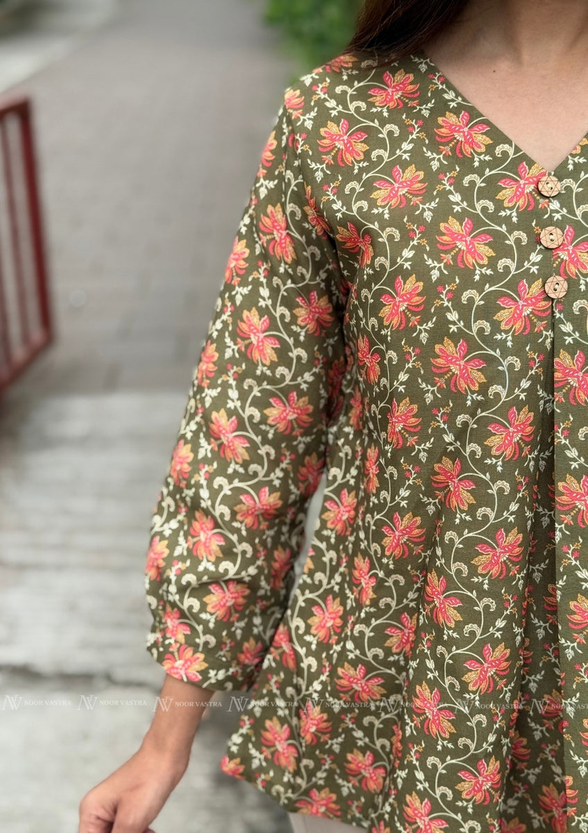 Garden Floral Cotton Top
