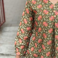 Garden Floral Cotton Top