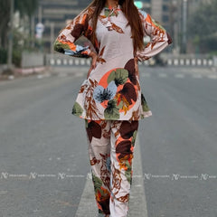 Creamy Floral Co-Ord Set