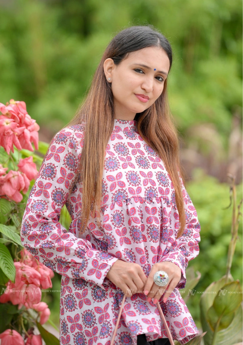 Rosette Tile Cotton Top
