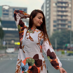 Creamy Floral Co-Ord Set