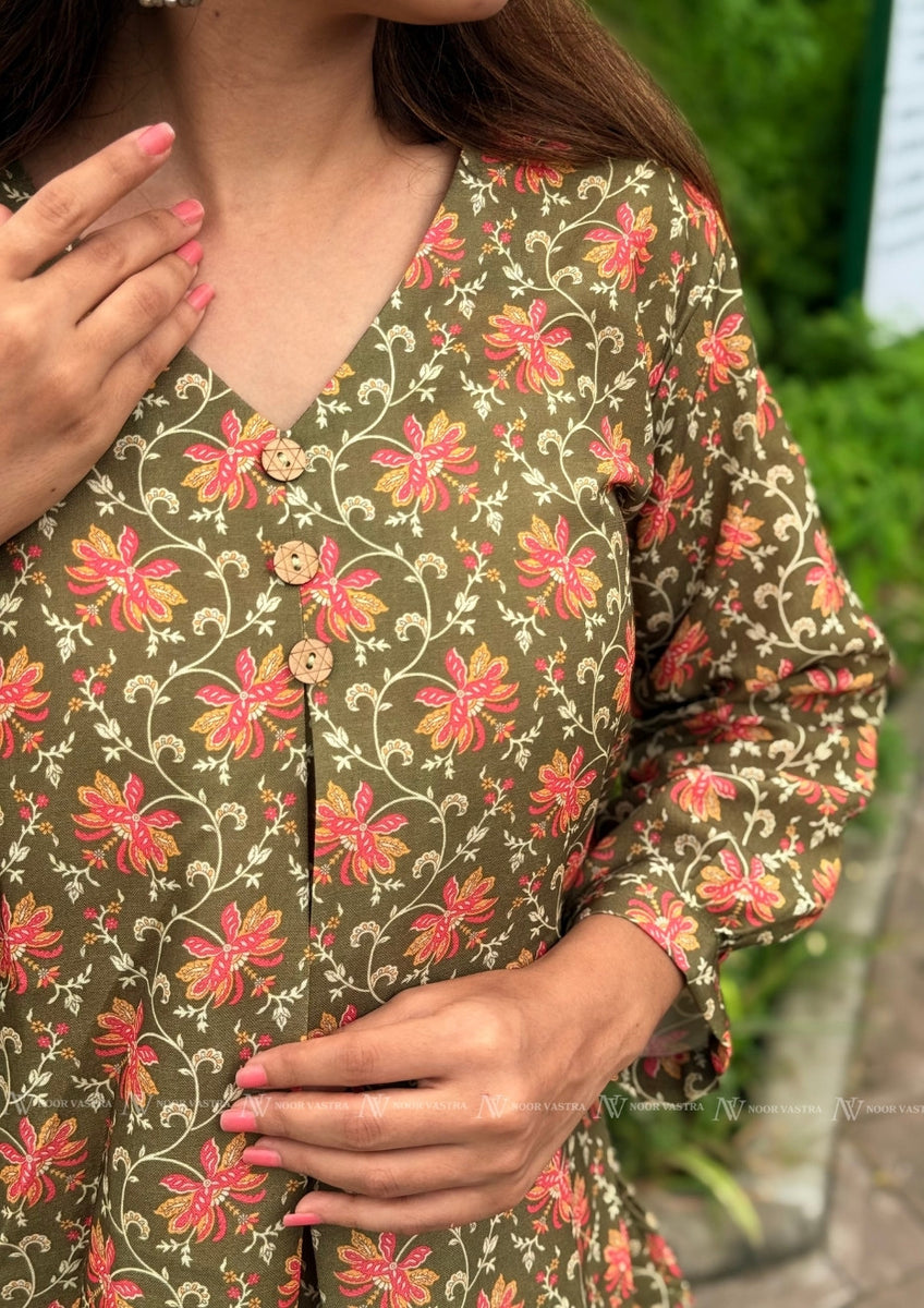Garden Floral Cotton Top