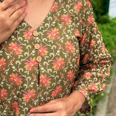 Garden Floral Cotton Top