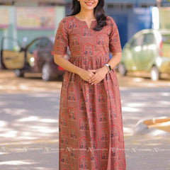 Maple Brown Cotton Maxi