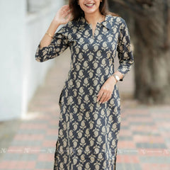 Obsidian Black Print Co-ord Sets With Pockets