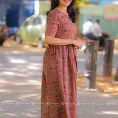 Maple Brown Cotton Maxi