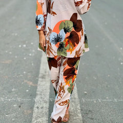 Creamy Floral Co-Ord Set