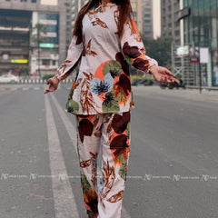 Creamy Floral Co-Ord Set