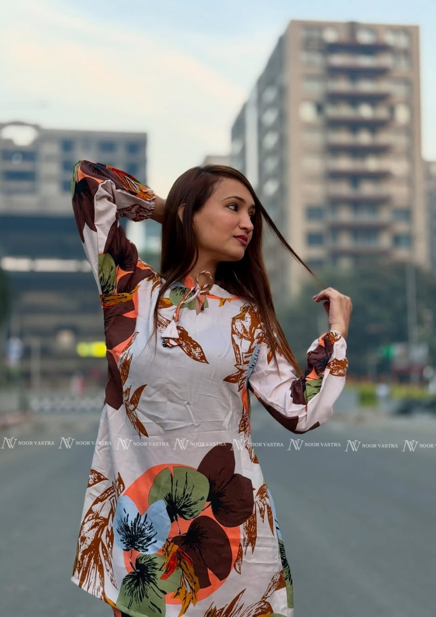 Creamy Floral Co-Ord Set