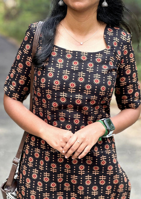 Black Cotton Kurti