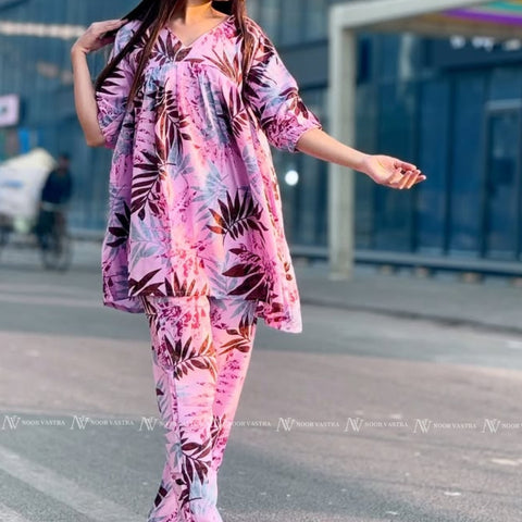 Pink Floral Co-Ord Set