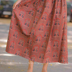 Maple Brown Cotton Maxi