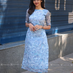 Blue Leaf Kurti