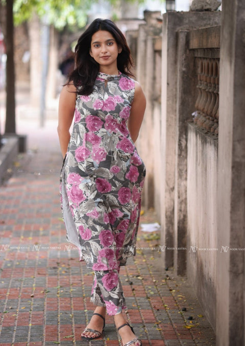 Cotton Smoke Kurti
