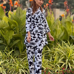 Black Floral Co-Ord Set