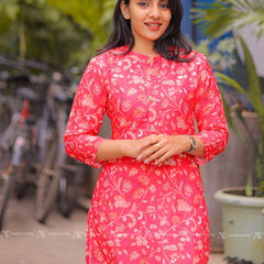 Red Muslin Kurti