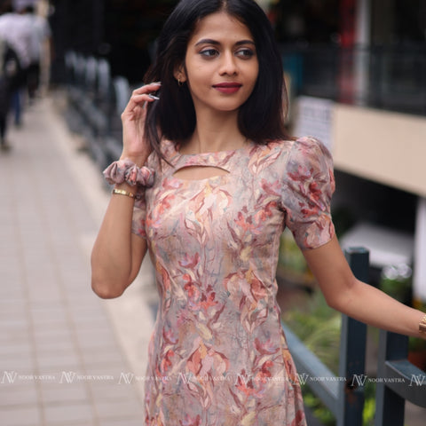 Mocha Flower Kurti