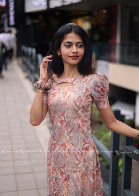 Mocha Flower Kurti
