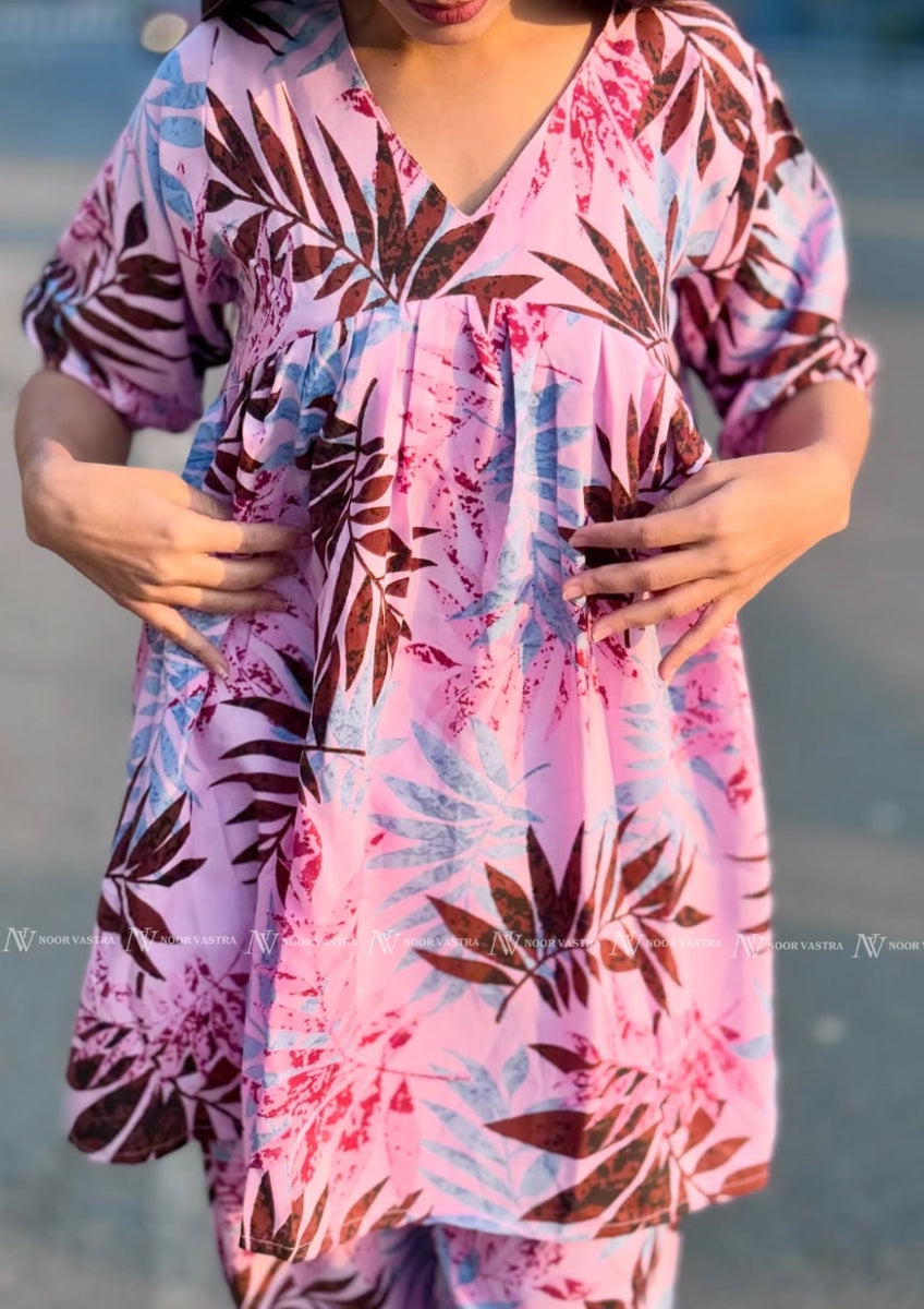 Pink Floral Co-Ord Set