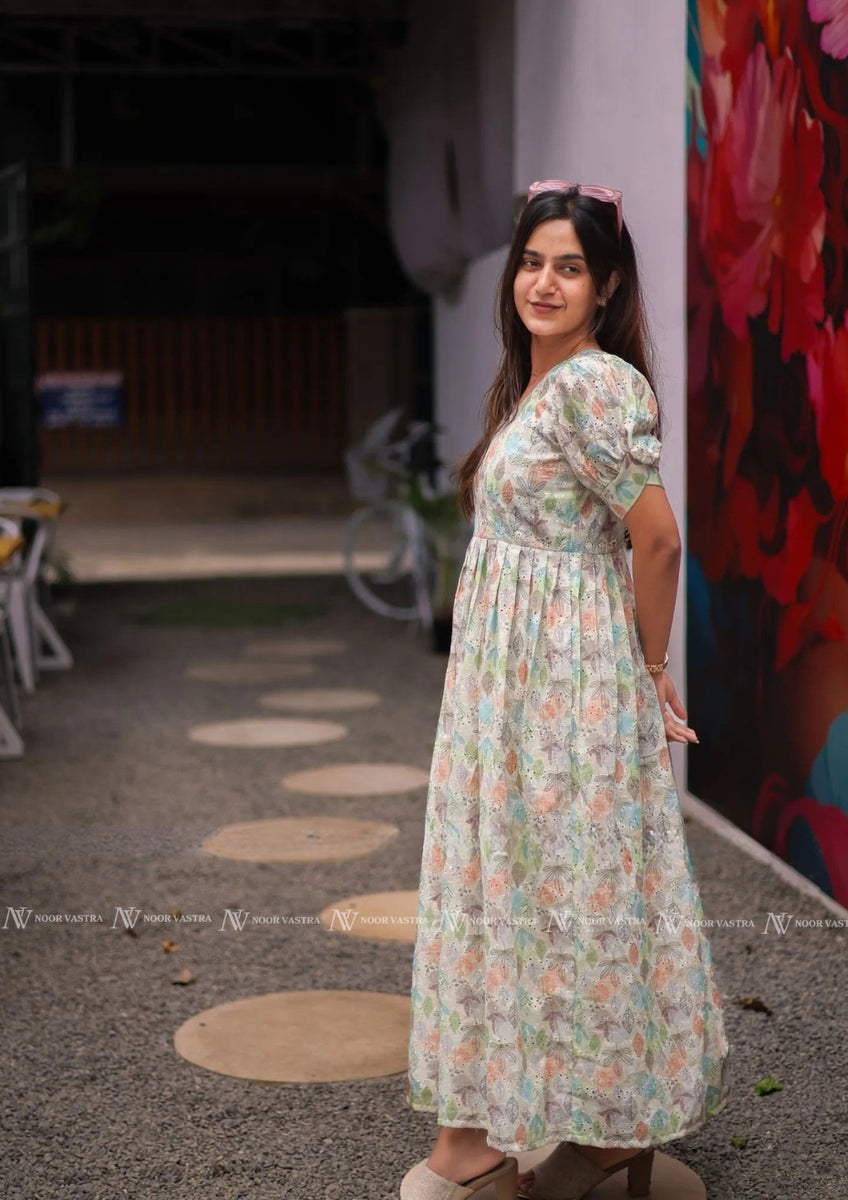 Pestel White Cotton Maxi