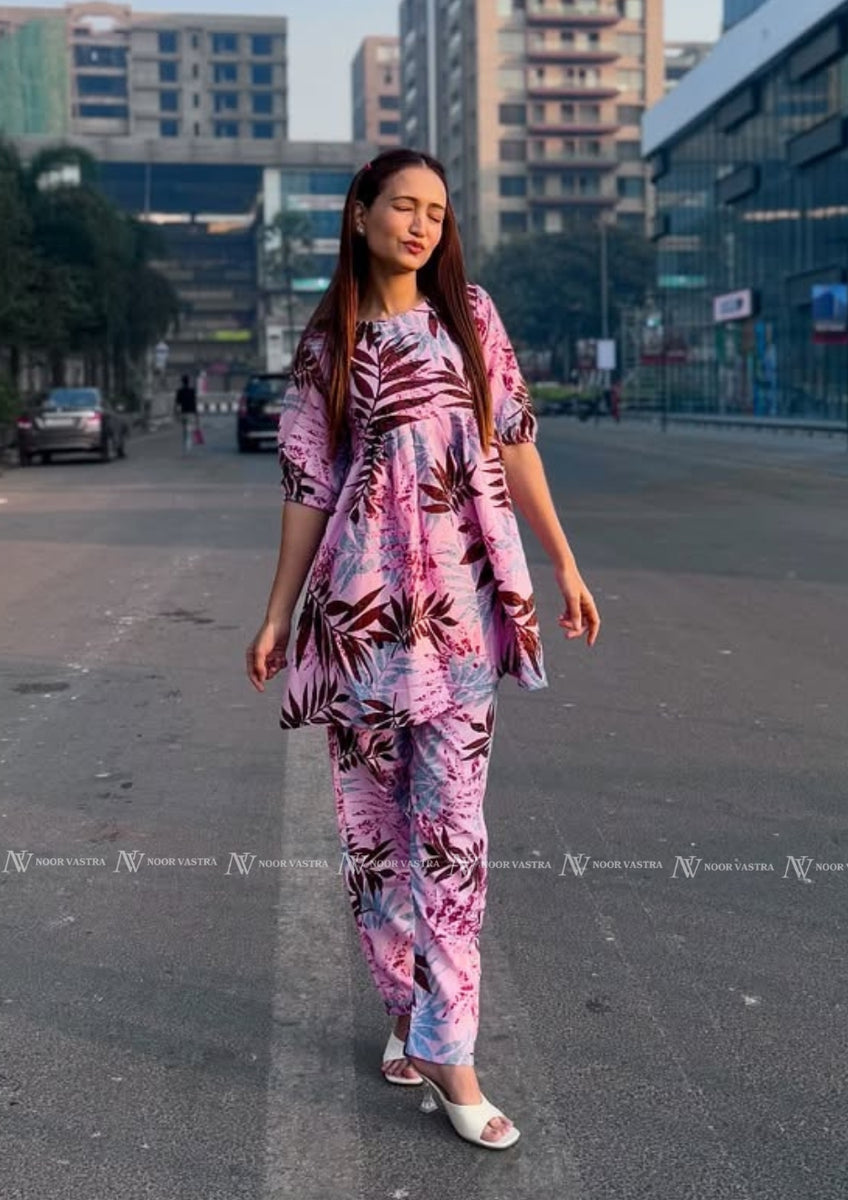 Pink Floral Co-Ord Set