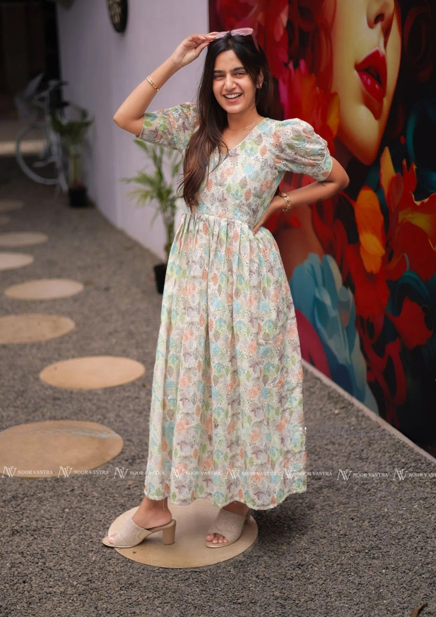 Pestel White Cotton Maxi