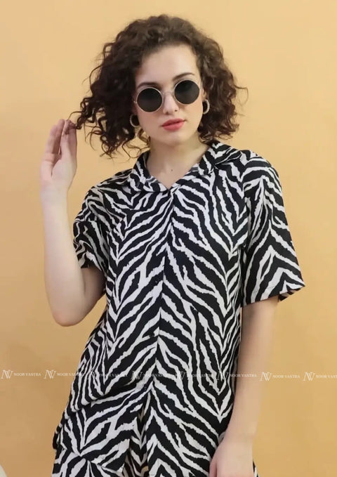 Zippy Zebra Shorts Set