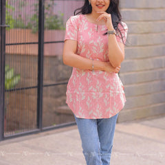 Baby Pink Cotton Short Top