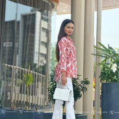Orange Petal Cotton Short Top