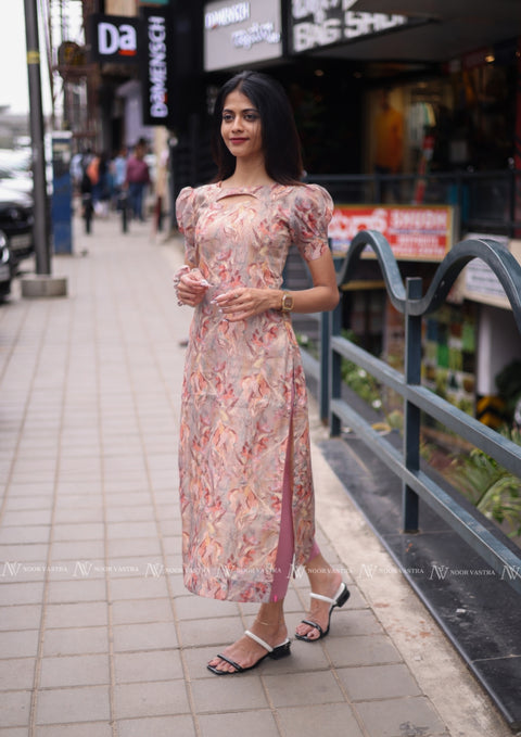 Mocha Flower Kurti