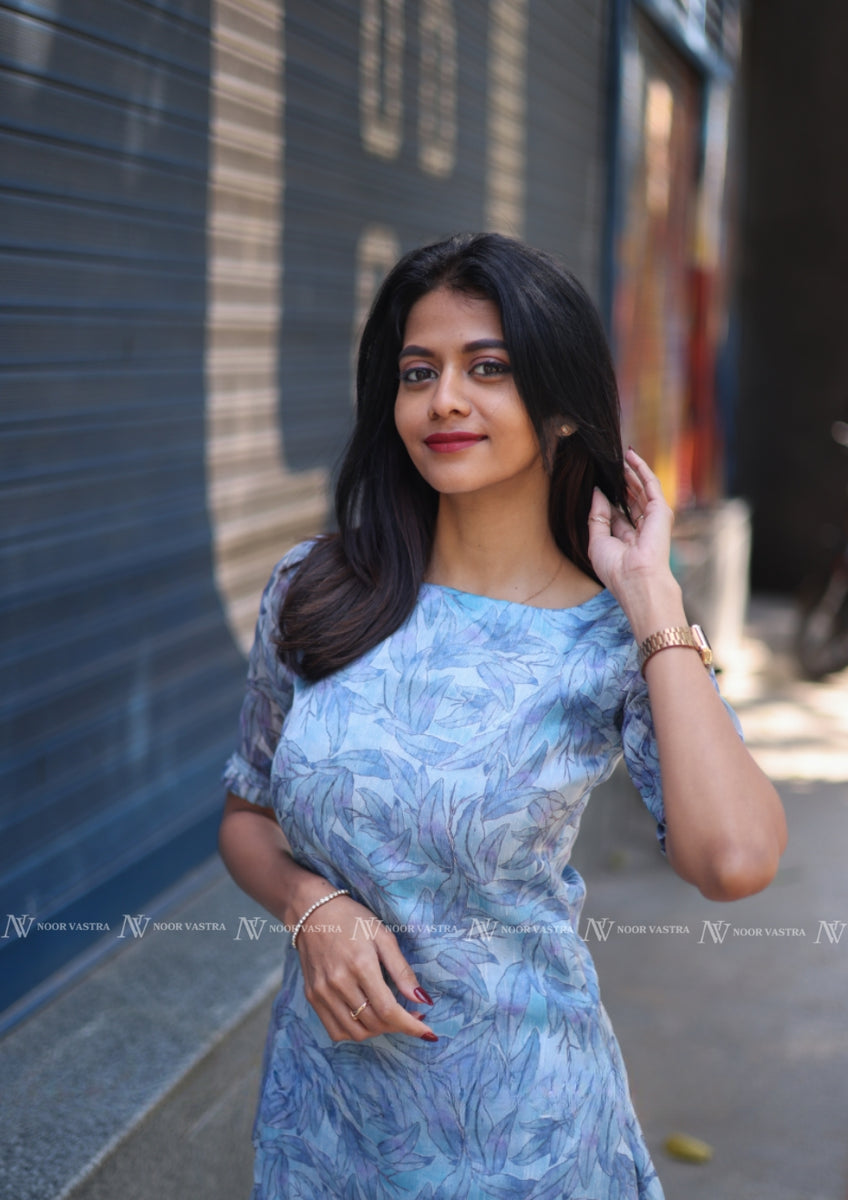 Blue Leaf Kurti