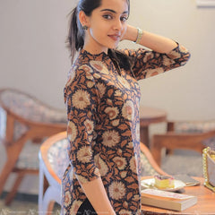 Black Blossom Kurti