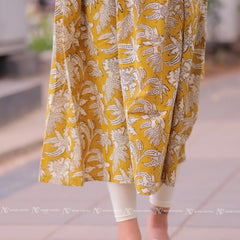 Teal Yellow Cotton Maxi