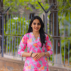 Pink Cotton Kurti