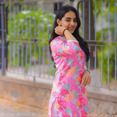Pink Cotton Kurti