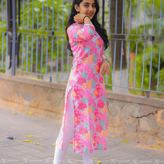 Pink Cotton Kurti