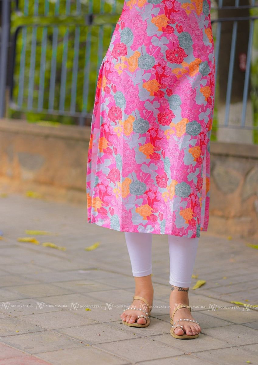 Pink Cotton Kurti