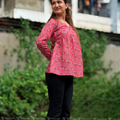 Rose Mosaic Cotton Top