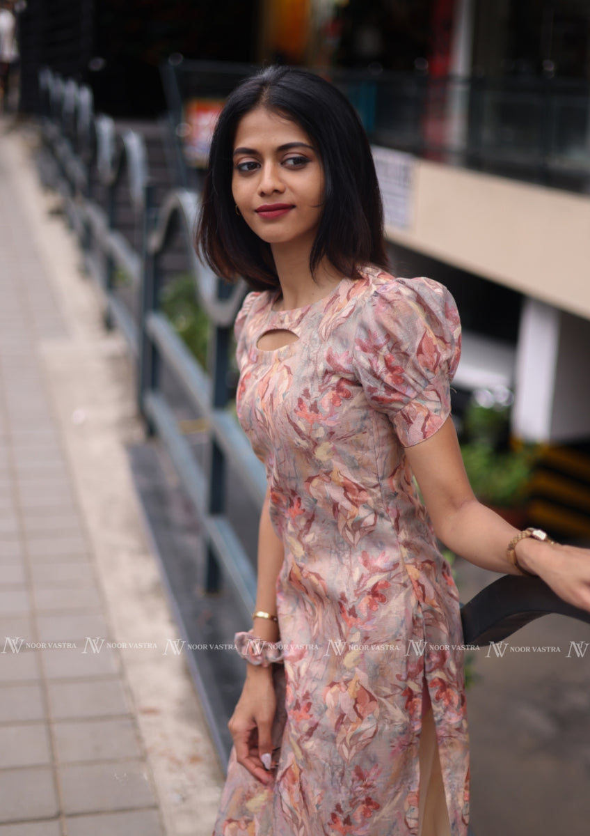 Mocha Flower Kurti