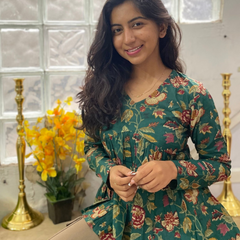 Green Peplum Top