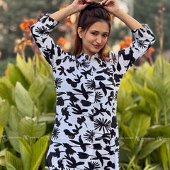 Black Floral Co-Ord Set