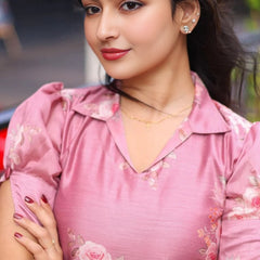 Pink Bloom Kurti