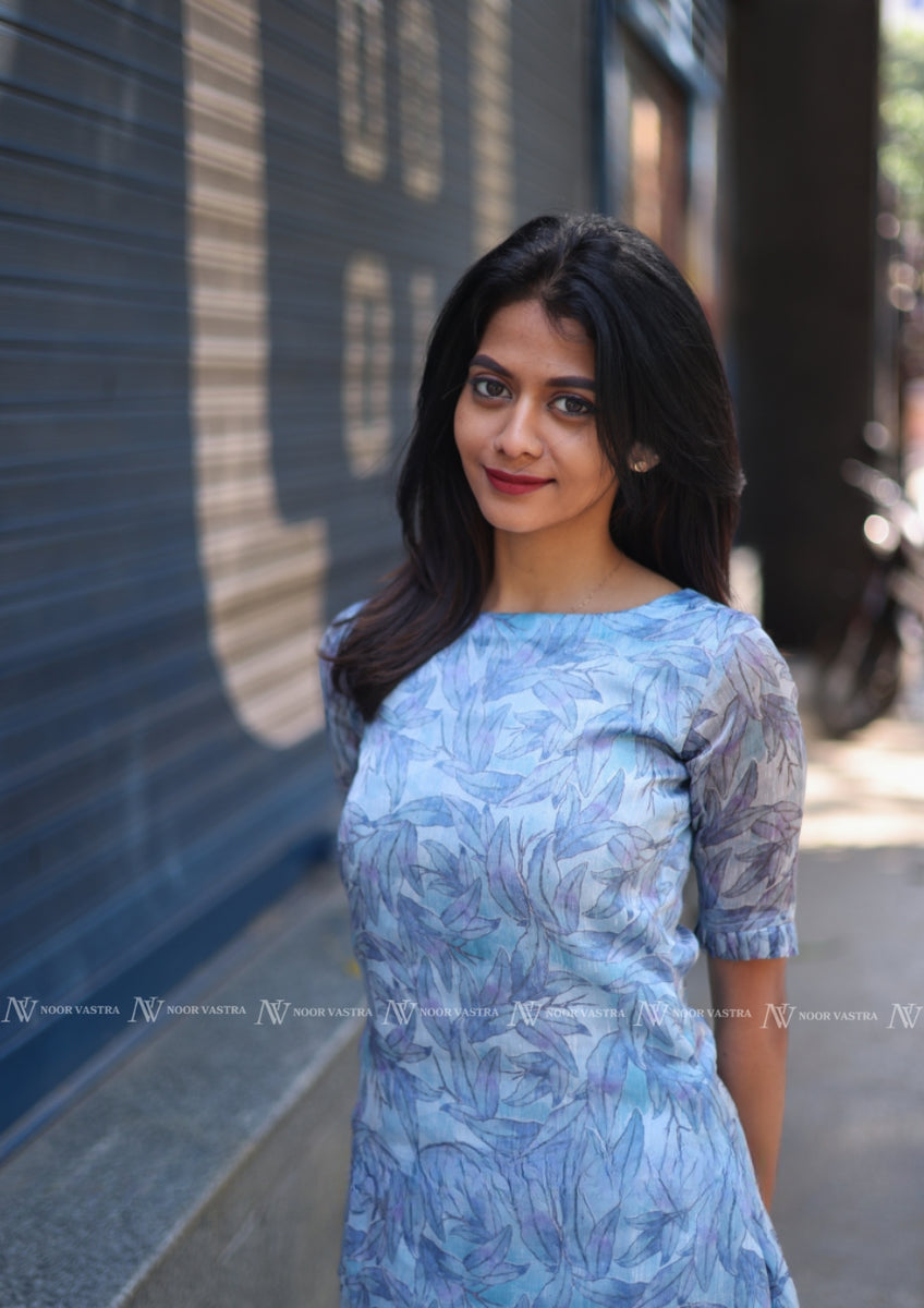 Blue Leaf Kurti