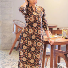 Black Blossom Kurti