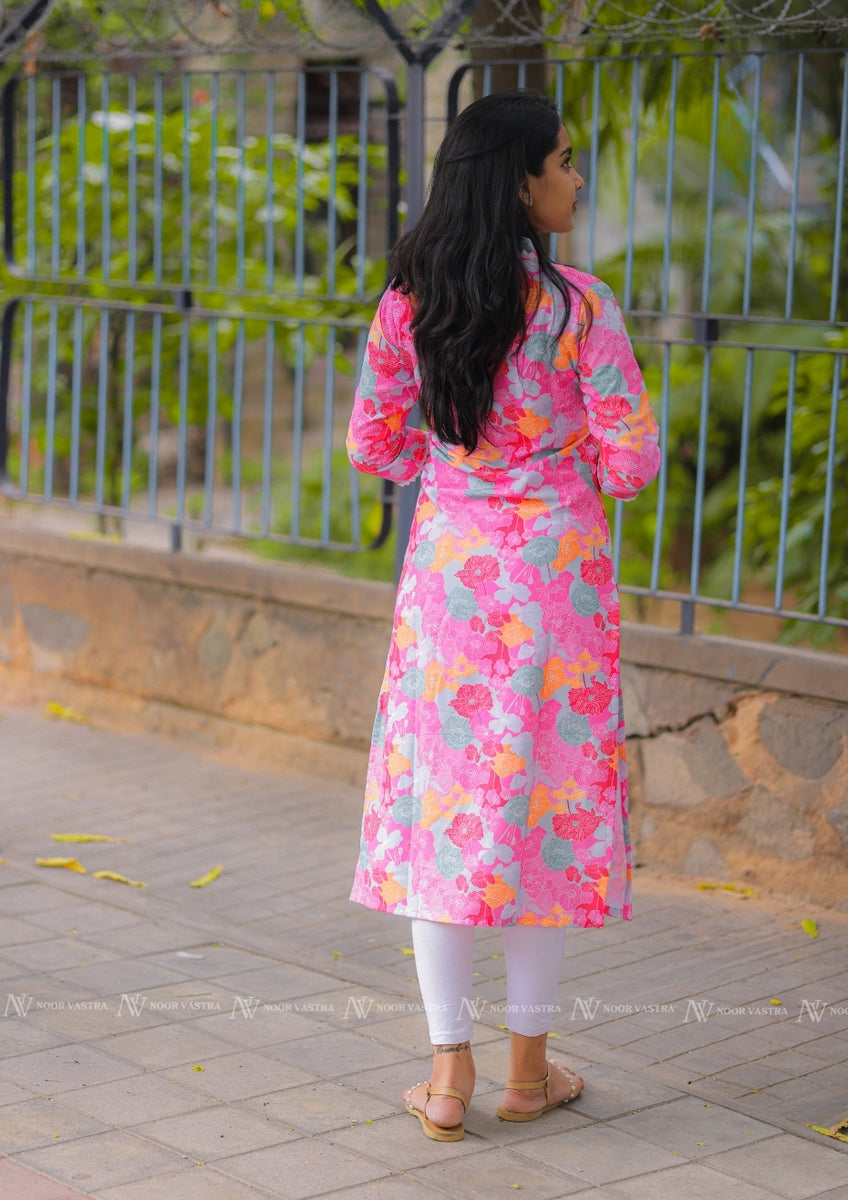 Pink Cotton Kurti